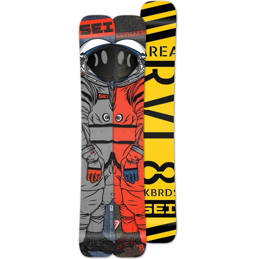 (Set of 2) Playmaker 2025 “Astronaut” Collab Rockered 107cm Rear Powder Skis
