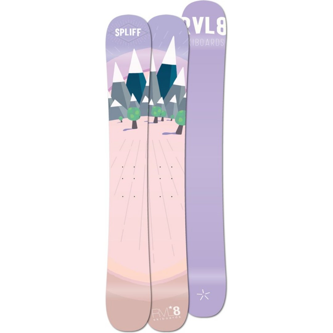 (Set of 2) Spliff 2020 “Pink” 109cm Cambered/Rockered Rear Skis