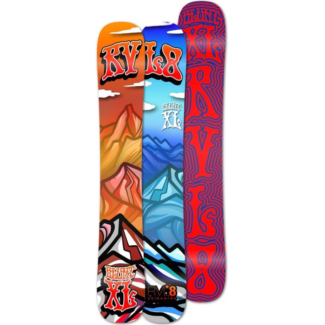 (Set of 2) BluntXL 2025 “Mountain Graphic” Rockered 100cm Rear Powder Skis