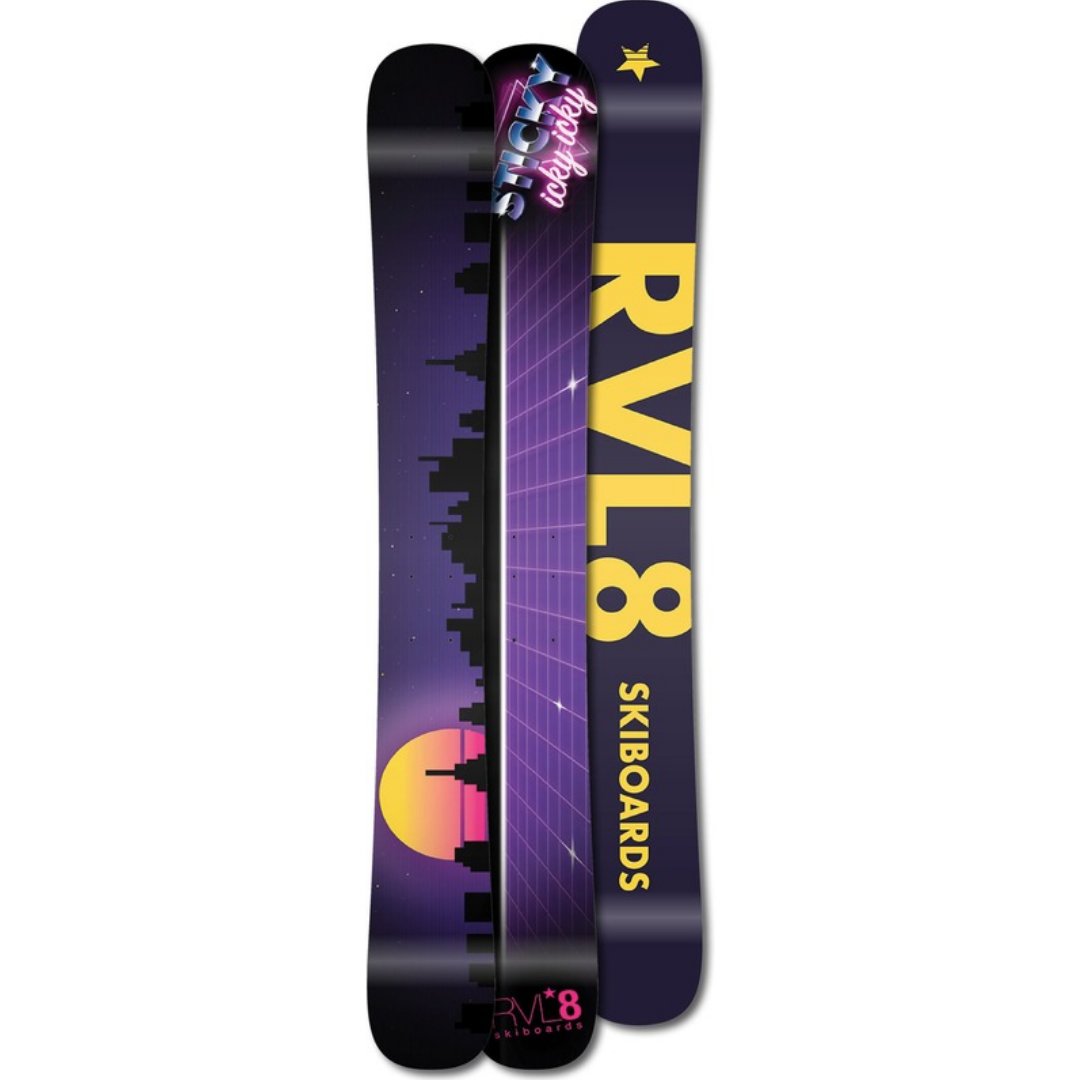 (Set of 2) Sticky Icky 2021 “Purple” 104cm Cambered/Rockered Rear Skis