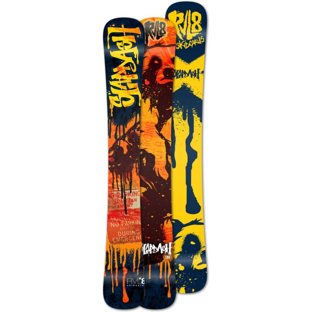 (Set of 2) Slapdash 2025 “Orange Drip” 98cm All Terrain Rear Skis